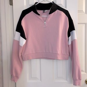 H&M Divided Color Blocked Quarter Zip Sweater